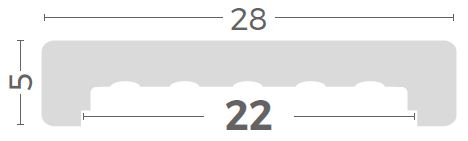 Capac de zid decorativ din beton ( colt drept) - 1m [7]