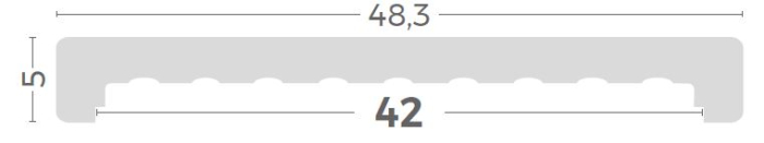 Capac de zid decorativ din beton ( colt drept) - 1m [12]