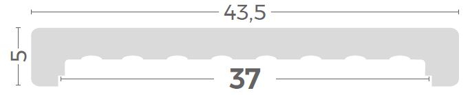 Capac de zid decorativ din beton ( colt drept) - 1m [11]