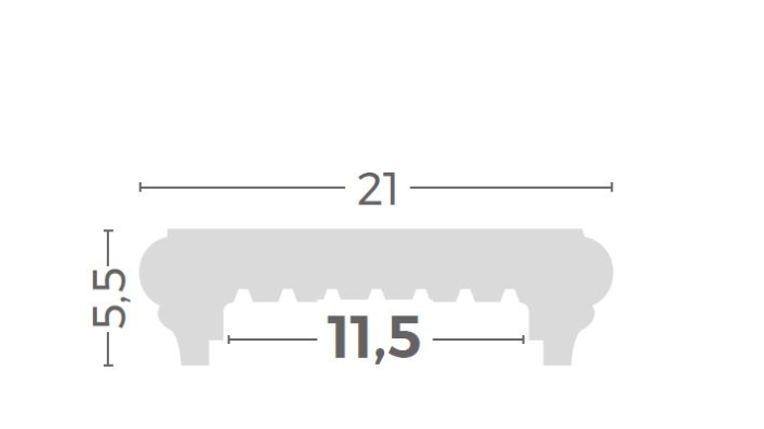 Capac gard decorativ din beton ( colt rotund) - 1m [9]