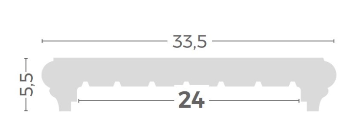 Capac de zid decorativ din beton ( colt rotund) - 1m [13]
