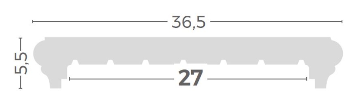 Capac de zid decorativ din beton ( colt rotund) - 1m [14]