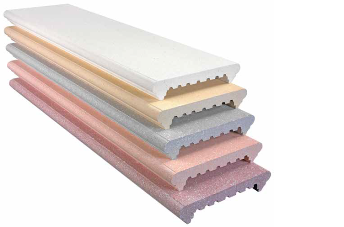 Capac de zid decorativ din beton ( colt rotund) - 1m [2]