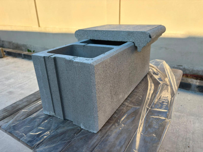 Capac gard  decorativ din beton - 25cm [10]