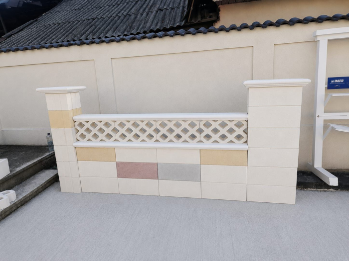 Capac gard decorativ din beton ( colt rotund) - 1m lungime [17]