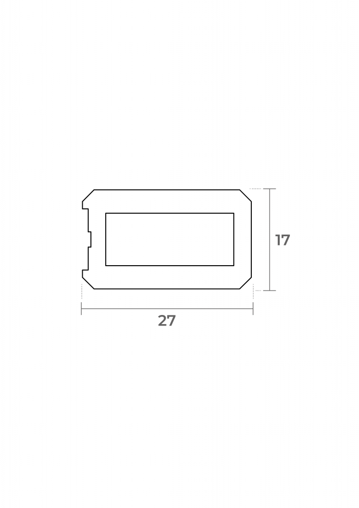 Capăt pentru stâlp clasic teșit: 30cm x 17cm x 30cm [3]