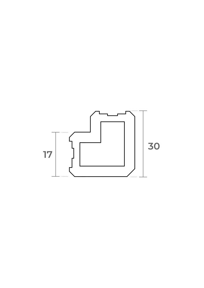 Colț pentru stâlp clasic teșit: 30cm x 17cm x 20cm [3]