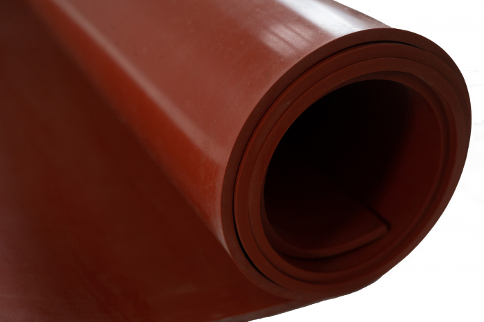 Covor cauciuc siliconic Rosu: Grosime 6mm, Lățime 1000mm [2]