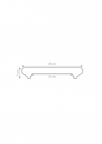 Capac gard  decorativ din beton - 25cm [2]