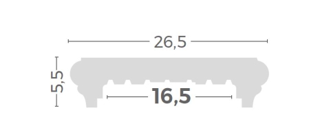 Capac gard decorativ din beton ( colt rotund) - 1m [10]