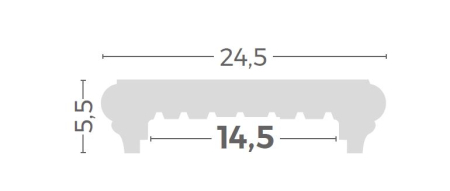 Capac de zid decorativ din beton ( colt rotund) - 1m [8]