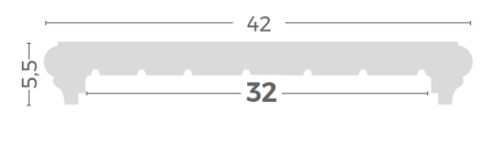 Capac de zid decorativ din beton ( colt rotund) - 1m [14]