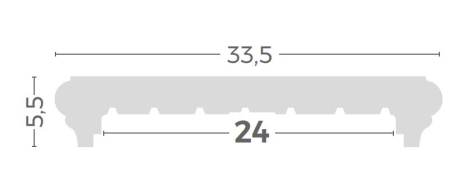 Capac de zid decorativ din beton ( colt rotund) - 1m [12]