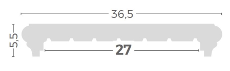 Capac de zid decorativ din beton ( colt rotund) - 1m [13]