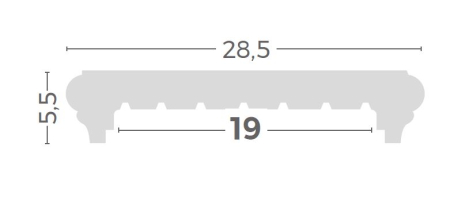 Capac gard decorativ din beton ( colt rotund) - 1m [11]