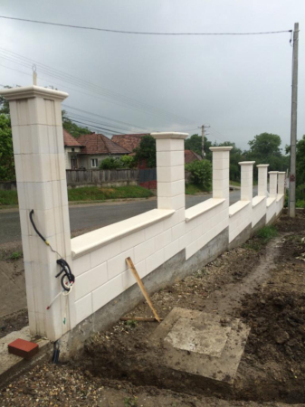 Capac de zid decorativ din beton ( colt rotund) - 1m [6]