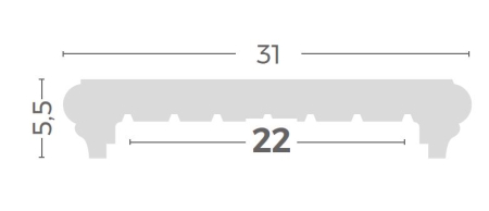 Capac gard decorativ din beton ( colt rotund) - 1m [12]