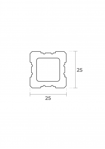 Stâlp pătrat cu finisaj natural: 25cm x 25cm x 20cm [2]