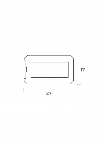 Capăt pentru stâlp clasic teșit: 30cm x 17cm x 30cm [2]
