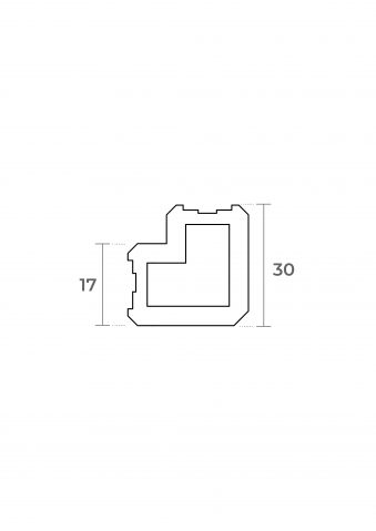 Colț pentru stâlp clasic teșit: 30cm x 17cm x 30cm [2]
