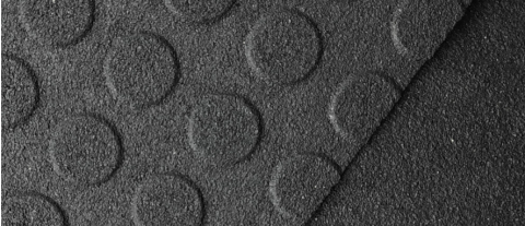 Pardoseli interior si exterior - Covor cauciuc regranulat cu buline:Grosime 3 mm / 1.2mx10m