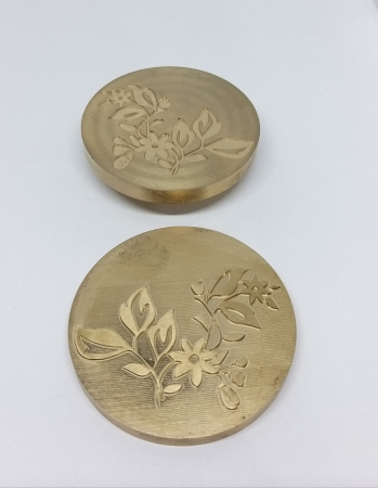 TIMBRU SEC - Amprente timbru sec alama 50mm flori