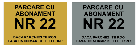 Placute gravate parcare - Placa gravata PARCARE CU ABONAMENT