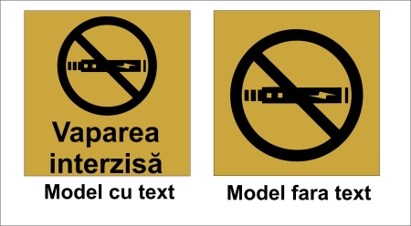 Placute gravate fumatori / nefumatori - Placuta avertizare vapare interzisa