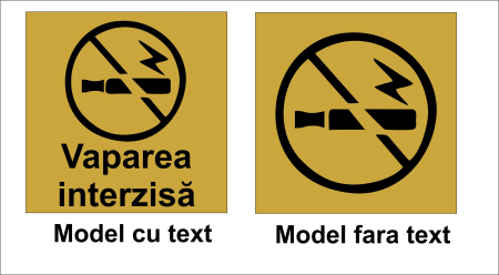 Placute gravate fumatori / nefumatori - Placuta avertizare vapare interzisa