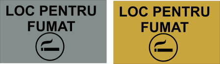 Placute gravate fumatori / nefumatori - Placuta gravata loc fumat
