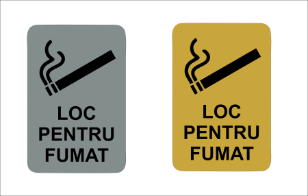 Placute gravate fumatori / nefumatori - Placuta gravata loc fumat