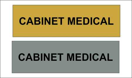 PRODUSE GRAVATE - Placuta gravata usa " CABINET MEDICAL "