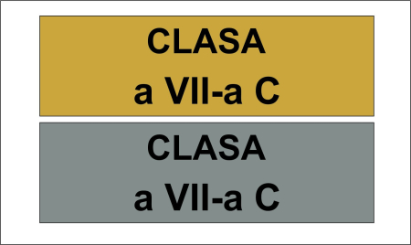 Placute gravate usi - Placuta gravata usa " CLASA "