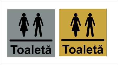 Placute gravate toaleta - Placuta orientare Toaleta
