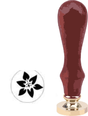 STAMPILE CEARA  (modele prestabilite) - Sigiliu ceara din alama 25 mm maner lemn personalizat