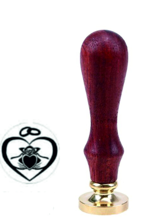 STAMPILE CEARA  (modele prestabilite) - Stampila sigiliu ceara din alama 25 mm maner lemn personalizat