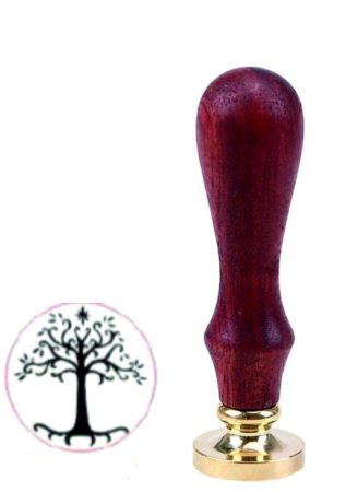 STAMPILE CEARA  (modele prestabilite) - Stampila sigiliu ceara din alama 25 mm maner lemn personalizat