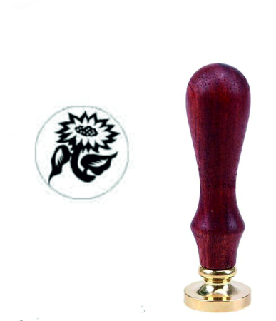 STAMPILE CEARA  (modele prestabilite) - Stampila sigiliu ceara din alama 30mm maner lemn personalizat