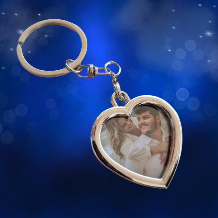 Breloc Inimă Personalizat cu Poza Ta [3]