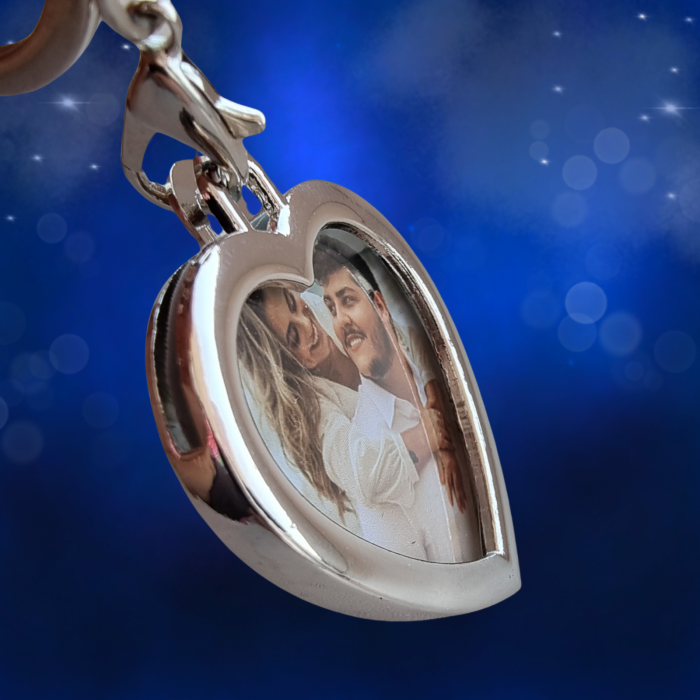 Breloc Inimă Personalizat cu Poza Ta [2]