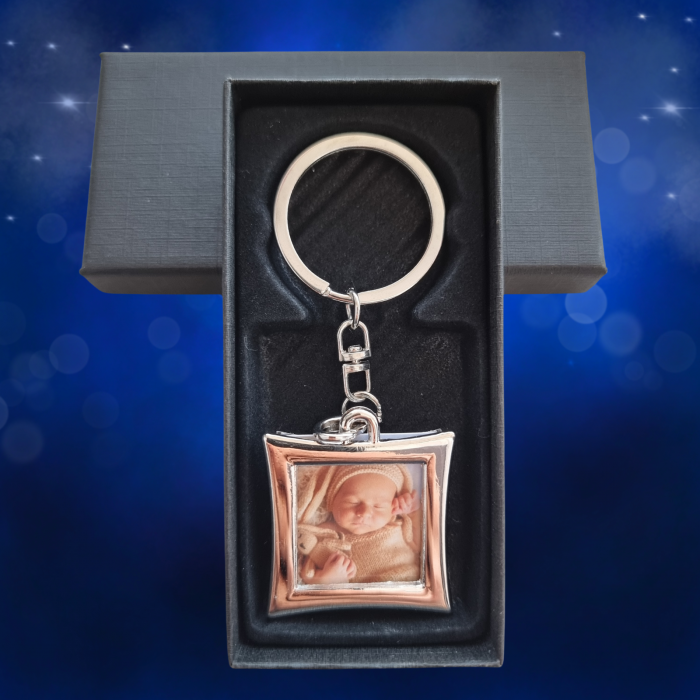 Breloc Pătrat Personalizat cu Poza Ta [5]