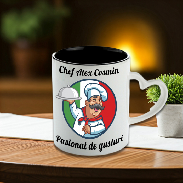 Cană Personalizată Toartă Inimă-Bucătar [1]