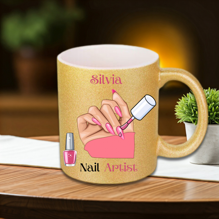 Cană Personalizată Sidefată Nail Artist 1 [1]