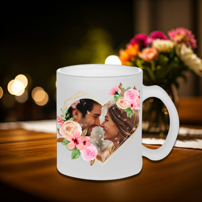 Cană Personalizată Sticlă Sablată Love Inimă [1]