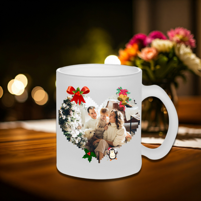 Cană Personalizată Sticlă Sablată Crăciun [1]