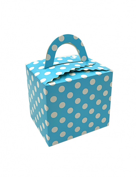 Cutie cani albastru deschis cu buline [1]