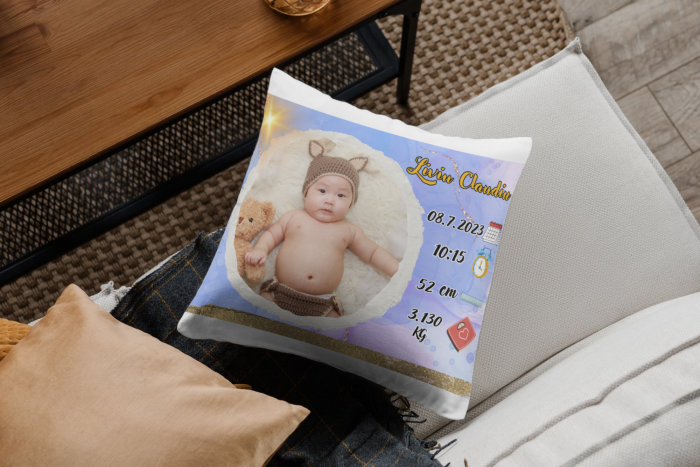 Pernă Personalizată Nou Născut Băiat [1]