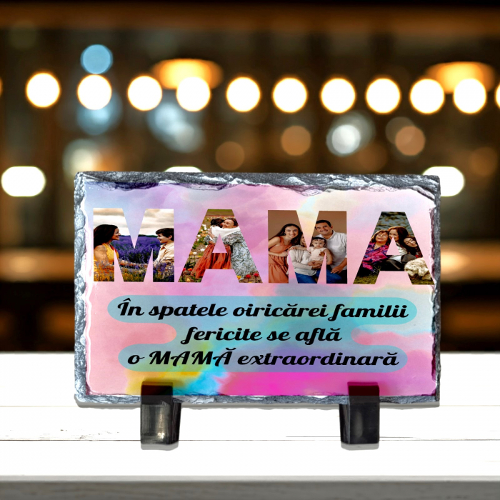 Placă Ardezie Personalizată Dreptunghiulară Mama [1]