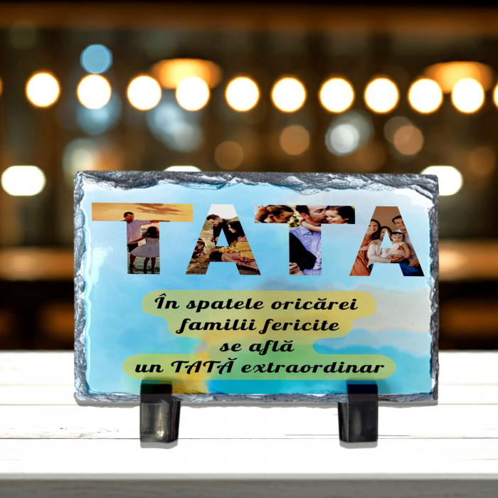Placă Ardezie Personalizată Dreptunghiulară Tata [1]