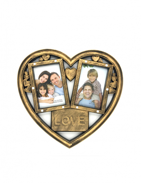 Rama Foto Colaj cu Lumini HEART 2 poze [2]